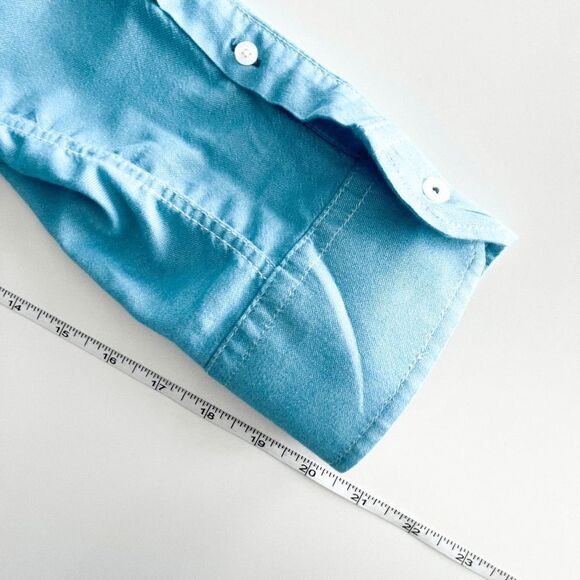 Aeropostale Mens Shirt Button Down Casual Cotton Long Sleeve Blue Large - Picture 6 of 7